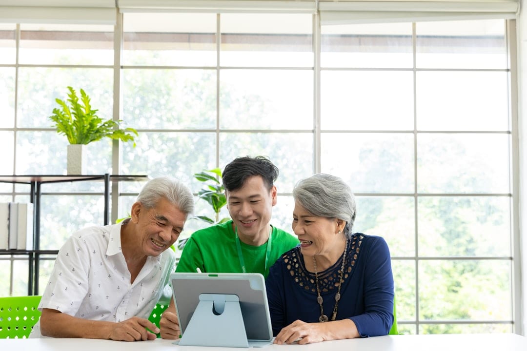 Team collaboration in a modern office setting